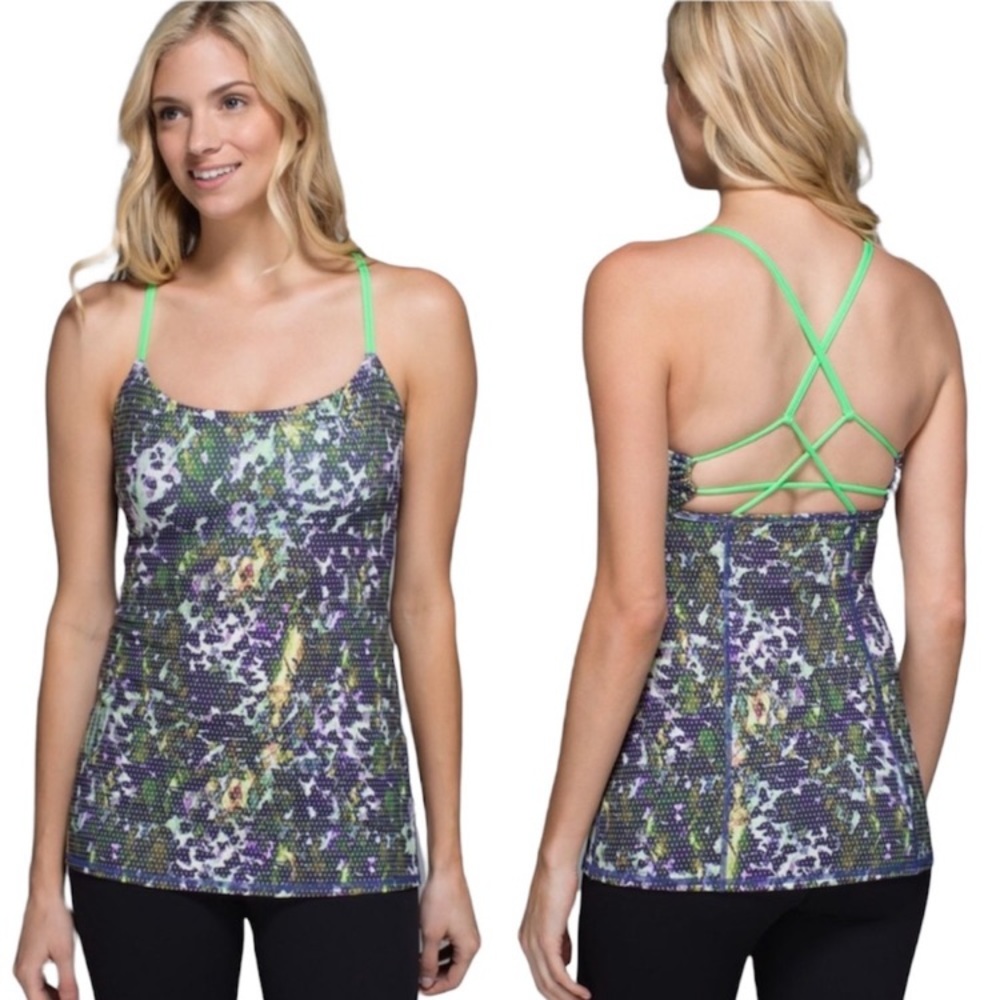Lululemon Strappy Back Tank Neon 4
